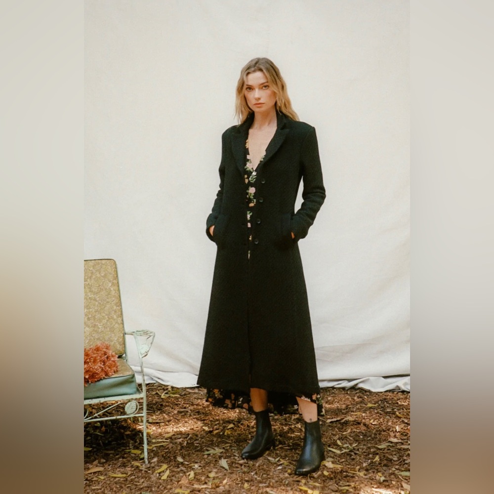 Christy Dawn Vera Coat Noir Wool XXS